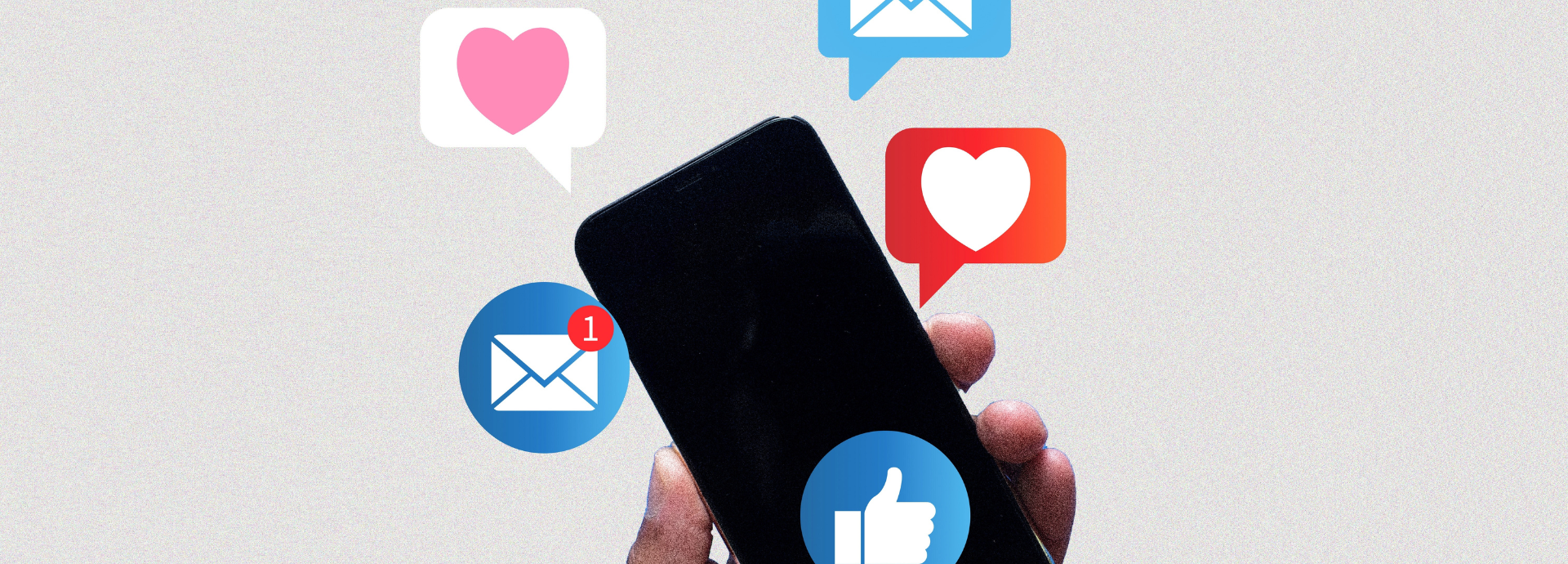phone with social media notifications messages
